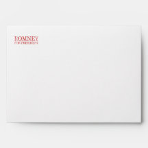 ROMNEY FOR PRESIDENT (Red) Envelope
