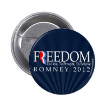 Romney Freedom Pinback Buttons