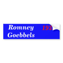 Romney Goebels 1933 Bumper Sticker