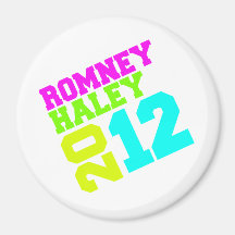 ROMNEY HALEY VP NEON COLLEGIATE.png Refrigerator Magnets