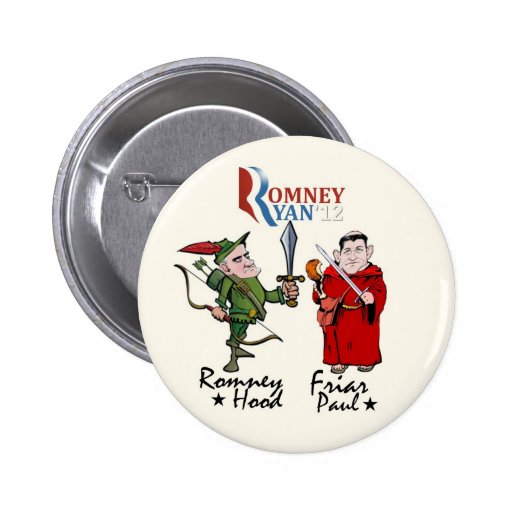 Romney Hood & Friar Paul (Ryan) Pinback Buttons