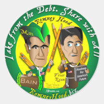 Romney Hood Take From The Debt Stickers