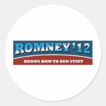 Romney- Knows How To Run Stuff Stickers