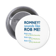 ¡Romney me suena como Rob! Romney anti político Pins