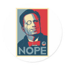 Romney NOPE !!! Round Sticker