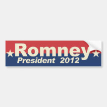 Romney - President 2012 - anti Obama Bumper Sticker