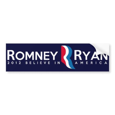 Romney Ryan 2012 Bumper Sticker