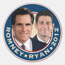 Romney-Ryan 2012 Circle Stickers