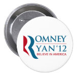 Romney / Ryan 2012 for US President and VP Button
