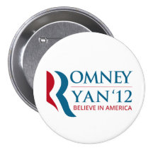 Romney / Ryan 2012 for US President and VP Button