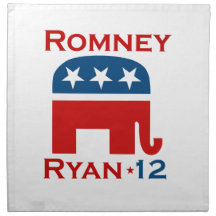 ROMNEY RYAN 2012 GOP PRINTED NAPKIN 