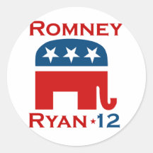 ROMNEY RYAN 2012 GOP STICKERS