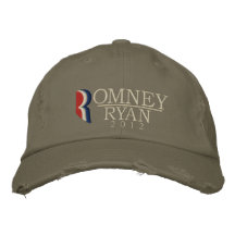 Romney/Ryan 2012 Grunge Vintage Embroidered Hat