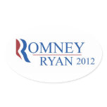 Romney Ryan 2012 Oval Sticker