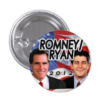 Romney Ryan 2012 Patriotic Photo Republican Button