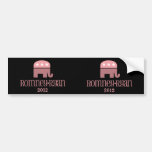 Romney/Ryan 2012, Pink and Black Elephant Bumper Sticker
