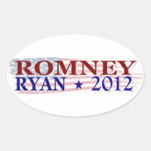 ROMNEY RYAN 2012 president Oval Sticker
