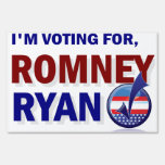 Romney Ryan 2012 president yard sign