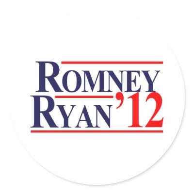 Romney Ryan 2012 Round Sticker