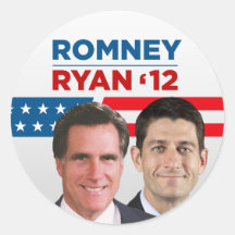 Romney Ryan 2012 Round Sticker