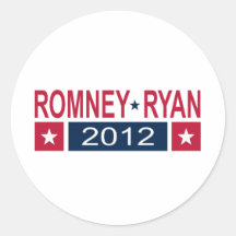 Romney Ryan 2012 Round Stickers
