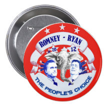 Romney - Ryan 2012 The People's Choice Buttons