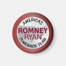 Romney Ryan America's Comeback Team Fridge Magnet