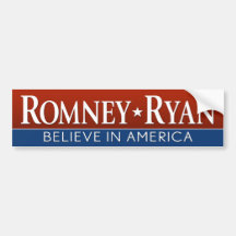 Romney Ryan - Believe in America Bumper Sticker