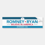 Romney Ryan Believe IN America Bumper Sticker