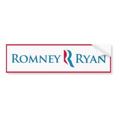 Romney Ryan Bumper Sticker (White)