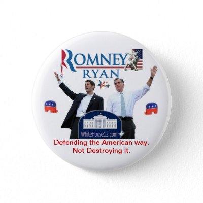 Romney-Ryan: Defending the American Way. Buttons