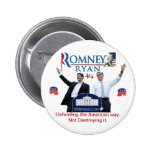 Romney-Ryan: Defending the American Way. Buttons