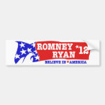 Romney Ryan Eagle Flag Bumper Sticker