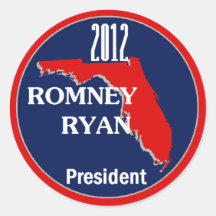 Romney Ryan FLORIDA Round Sticker