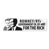 Romney, Ryan for the Rich Bumper Stickers
