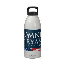 Romney Ryan For Veterans Water Bottle
