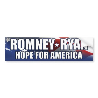 Romney - Ryan - Hope for America Bumper Sticker