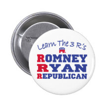 Romney Ryan Learn the 3 R's Pin