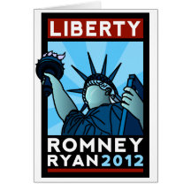 Romney Ryan Liberty Greeting Card