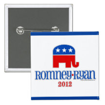 Romney/Ryan Patriot Elephant Pin