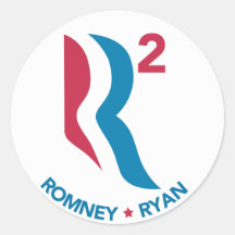Romney Ryan R Squared Round Sticker