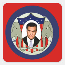 Romney Ryan Retro Square Sticker