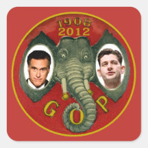 Romney Ryan Retro Stickers