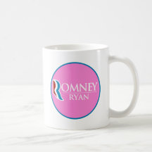Romney Ryan Round (Pink) Coffee Mug