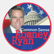 Romney Ryan Round Sticker
