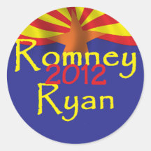 Romney Ryan Round Stickers