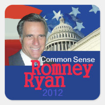 Romney Ryan Square Stickers