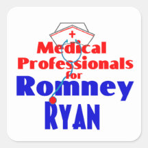 Romney Ryan Square Stickers