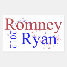 Romney/Ryan Star Wave Rectangle Sticker