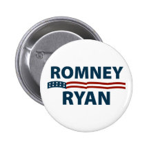 Romney Ryan Stars and Stripes Pinback Button